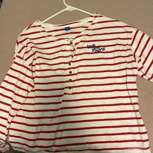 old navy half button up long sleeve top